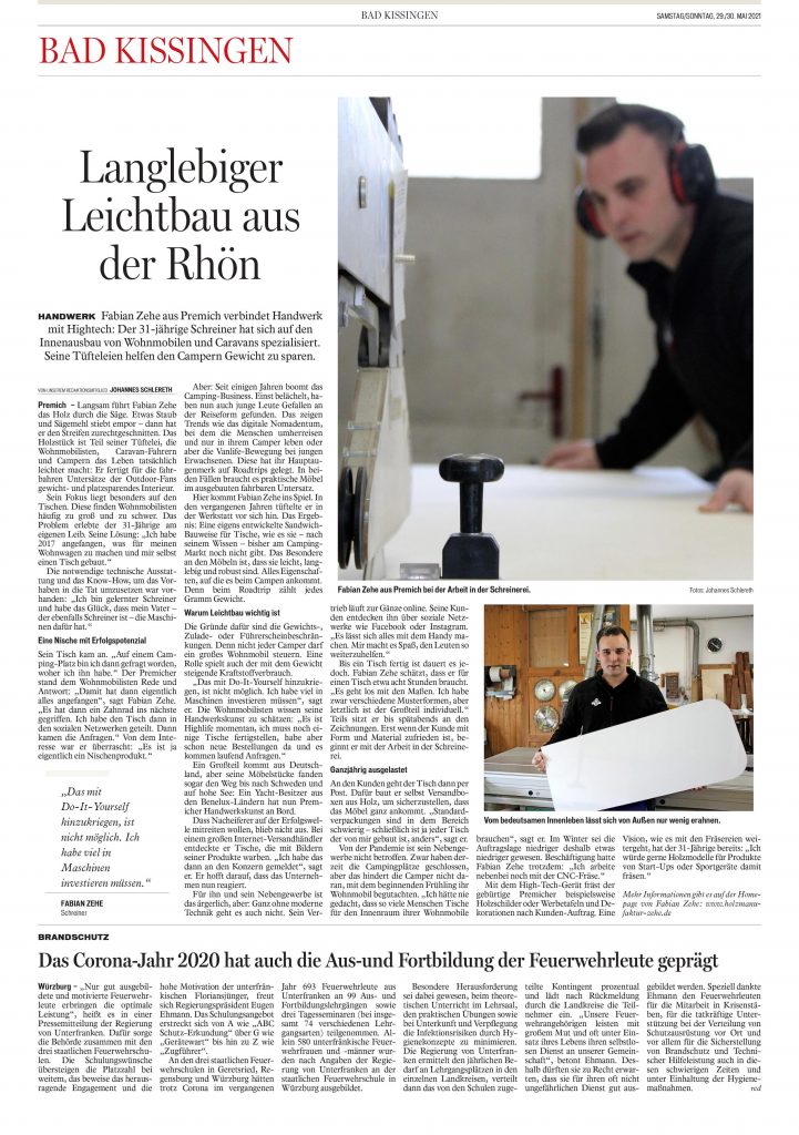 Fabian Zehe Zeitungsartikel